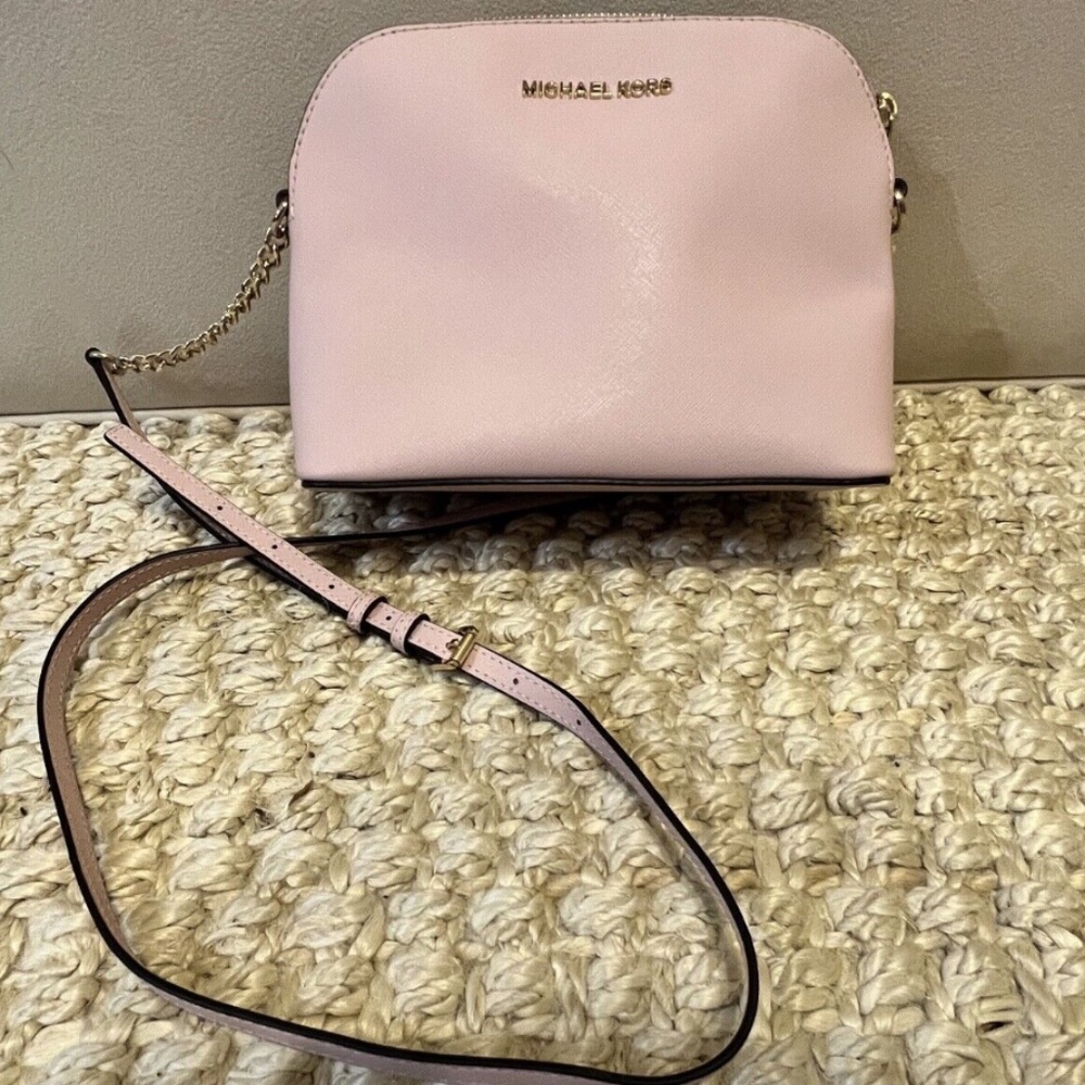 Michael Kors Women Leather Crossbody Bag Handbag Messenger Purse Shoulder Pink